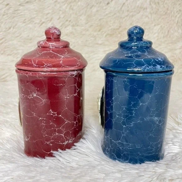 Mount Clements Pottery Vintage Porcelain Cameo lidded vessels. - Picture 3 of 10